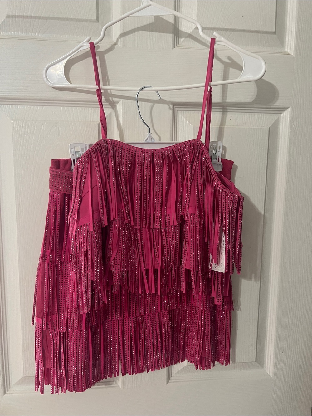 Fuchsia Fringe Two-Piece Set